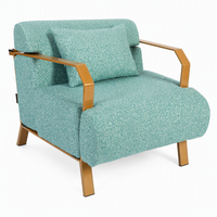 Fauteuil lounge rembourré VANBOW Home Accent avec structure en bois et coussin moelleux pour salon, fauteuil de lecture pour chambre à coucher