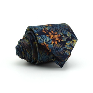 Skinny quan hệ cổ mới lạ bán buôn Trung Quốc shengzhou Mens Tùy Chỉnh Cà Vạt Polyester dệt nhiệt đới Lá Hoa người đàn ông tốt nhất quan hệ - Product Image 4