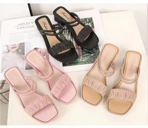 Verano Casual moda mujer cuñas tacones altos zapatillas conciso todo fósforo diario al aire libre sandalias - Product Image 3