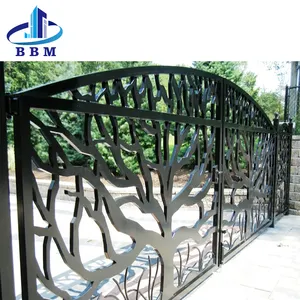Portão decorativo exterior de alumínio para design ao ar livre