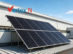แผงโซลาร์เซลล์แบบสองหน้า EU STOCK VertexN ขนาดเซลล์ 182 มม. x 182 มม. สำหรับติดตั้งบนหลังคา - Product Image 1