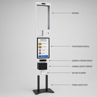 Intelligenter Hotel-Selbstbedienungs-Kiosk 21,5 Zoll Touchscreen SDK Barcode-Leser Zimmerkarten-Ausgabeautomat Reisepass-Scanner-Terminal