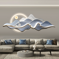 Décoration Murale Maison LED en Acrylique Motif Diamant Tableau Mural Décoratif Œuvre d'Art à Suspendre Peintures et Arts Muraux