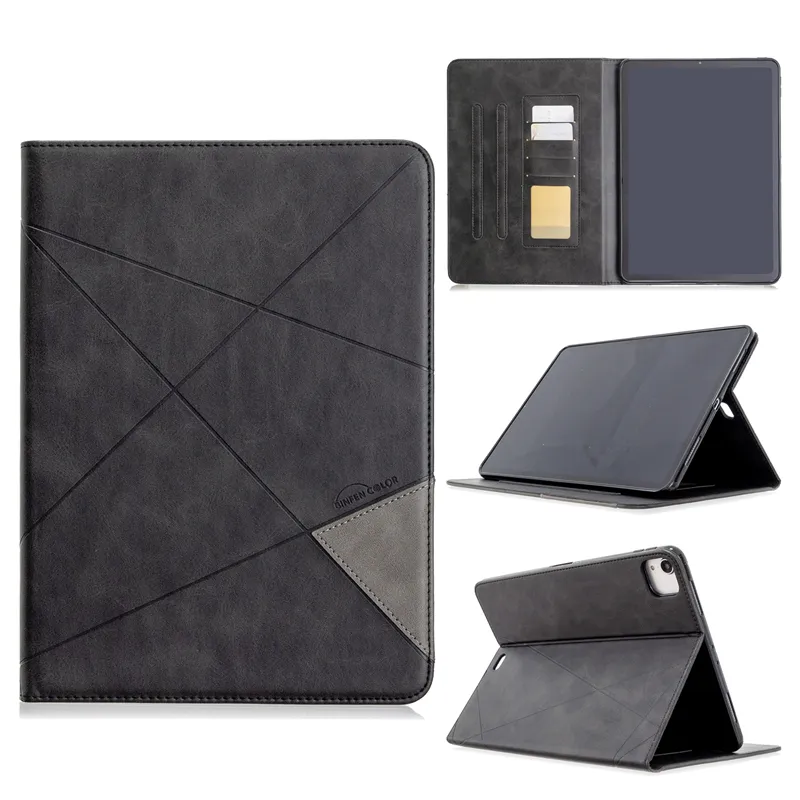 New arrival rhombus pattern with stand tpu+leather customized ipad leather case For iPad Pro 10.2inch 10.5inch 2017/2019