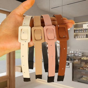 Simple Headband Women's Thin Hair <b>Clip</b> Rectangle Buckle Casual Headdress <b>Spring</b> 2025 Yiwu Origin Plastic Resin Manual Made - Product Image 1