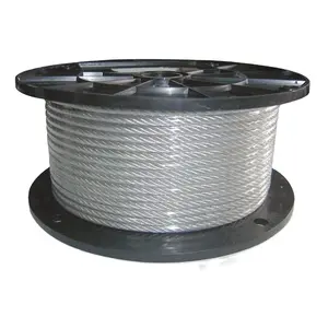 DIN 3055 6x7 electric galvanized steel wire rope with PVC coat