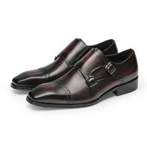 High Quality Luxury Men's <b>Pointed</b> Toe Lace-Up Formal Shoes Genuine Leather Anti-Slip Breathable Lightweight A.N.M.bullock - Product Image 6