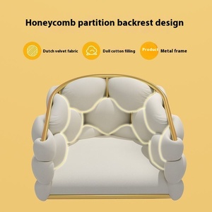 Commercio all'ingrosso oro nordico moderno in metallo set di velluto ala in attesa <span class=keywords><strong>salotto</strong></span> accento <span class=keywords><strong>mobili</strong></span> da soggiorno sedie - Product Image 3