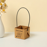 Boîte en papier kraft de haute qualité, imperméable et épaissie, pour l'emballage de plantes vertes et de fleurs.