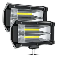 Lampe de travail LED 12V 24V pour voiture, 5 pouces, 72W, faisceau spot et large, puces COB, pour moto, 4x4, 4WD, ATV, UTV, tout-terrain, chariot élévateur