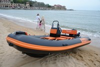 Bateau pneumatique à coque en aluminium Mehler PVC D430 430 cm avec console