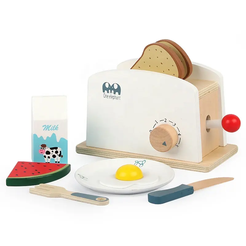 Mainan Dapur Simulasi Kayu Pembuat Roti Anak-anak Membantu Bayi Anda Memahami Grosir Kemasan Kotak Warna