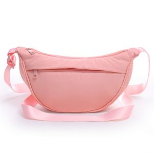 Sac bandoulière ajustable en nylon pour femme, forme lune, personnalisable, étanche, avec fermeture éclair, tendance, portable, pour voyage - Product Image 2