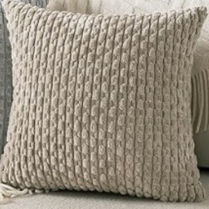 Áo gối nhung gân có họa tiết chắp vá, trang trí nhà phong cách nông trại, vỏ gối trang trí phong cách boho cho ghế sofa, giường, phòng khách - Product Image 4