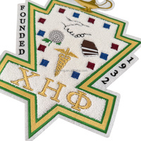 Patch en chenille à paillettes thermocollant jaune vert Sororité Chi Eta Phi 1932 XHO SOROR Life Saver Nurse Patch