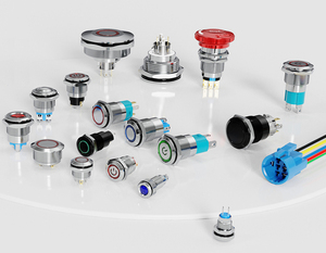 <span class=keywords><strong>Led</strong></span> Vòng khóa và momentary 12V 8mm ~ 30mm 16mm 19mm 22mm 25mm không thấm nước RGB chiếu sáng 1NO kim loại màu đen đẩy nút Thiết bị chuyển mạch - Product Image 1