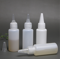Bouteilles en plastique PE translucides en forme de cylindre, rechargeables, 10 ml/20 ml/30 ml, avec bouchon à vis, vides, pour cosmétiques, pigments pour animaux de compagnie