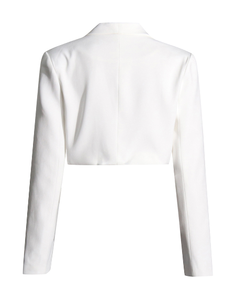 2024 di Ocstrade nuovo Fashion Design elegante <span class=keywords><strong>Blazer</strong></span> da donna fiori 3D scollo a V con bottone singolo <span class=keywords><strong>Blazer</strong></span> <span class=keywords><strong>bianco</strong></span> Sexy Casual donna - Product Image 2