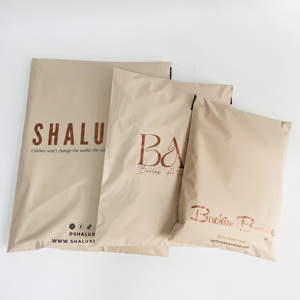 Custom Logo Peach Plastic Poly Mailer Delivery Postage Mailing Courier Bag Polymailers Shipping Bags for Clothing Packaging - Product Image 4