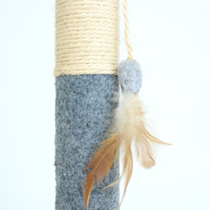 เสาข่วนแมวไซซอลสีเทา แนวตั้ง ทนทาน ของเล่นแมวสำหรับแมวในบ้าน - Product Image 3