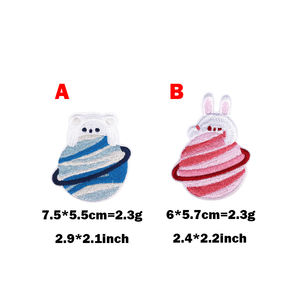 แผ่นปะติดผ้าสักหลาดมีฮู้ดแผ่นติดแบบแม่เหล็กติดตู้เย็นลายกระต่ายน่ารักย้อนยุค - Product Image 5