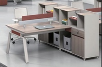 Bureau de direction ergonomique moderne en L en bois avec chaise, design compact, usage commercial, rangement, montage facile, luxe