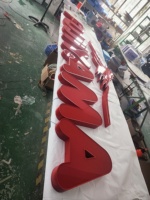 Le Mai Personnalisé 3D Acrylique Métal Caractère Shell Avec Logo Lumineux Avant Extérieur Étanche LED Canal Lettres