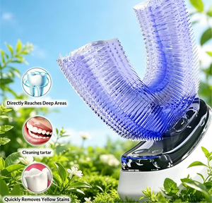 Tête de brosse à dents électrique pour enfants en forme de U à 360 degrés, poils souples, brosse sonique de remplacement pour les soins bucco-dentaires des bébés - Product Image 5