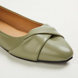 MSGO Ballerines à enfiler vertes pour femmes - Product Image 3