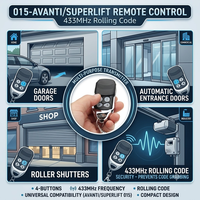 015-Avanti / Superlift / TX4 Télécommande de porte de garage 433 MHz, émetteur à code roulant, porte-clés de portail