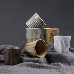 Tasse à café minimaliste de style japonais avec bec verseur, finition mate, couleur unie, capacité de 180 ml, pour la maison et les cafés - Product Image 1