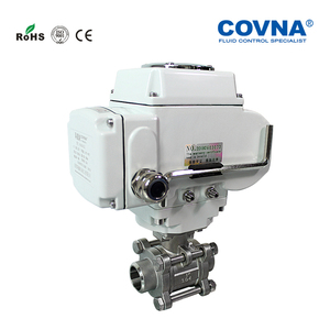 Vanne à boisseau sphérique télécommandée électrique COVNA DN50 PN63 12V en acier inoxydable avec filetage BSP et raccord ISO HK60-Q-3PS - Product Image 4