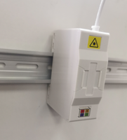 Kotak Terminal Serat Optik Mini 4 Inti Tipe DIN Rail ABS FTTH Kotak Pemasangan Serat Optik DIN Rail