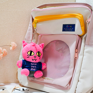 Adorabile Portachiavi Peluche a Forma di Gattino, Gatto di Peluche <span class=keywords><strong>con</strong></span> Vestiti Rimovibili, Ciondolo Personalizzato <span class=keywords><strong>Anime</strong></span> - Product Image 6