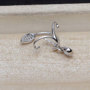 Collier pendentif en argent 925 fait main avec perle baroque, accessoire vide pour femme avec perles en vrac - Product Image 4