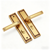Nouvelle Serrure de Porte en Laiton Massif Style Chinois, Ensemble de Poignées de Chambre Intérieure pour Villa de Luxe, Quincaillerie de Serrure à Mortaise en Cuivre Pur Doré Antique