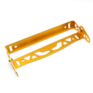 Marco Ajustable para Matrícula de Aluminio Dorado de 205 mm, Tipo Abrazadera, Uso General - Product Image 1