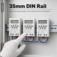 CNFLY KG316T 30A Mini LCD Digital Timer Switch Pengontrol Waktu Bel Sekolah Bertenaga Baterai 220-240V 50-60Hz