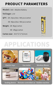 Pile alcaline LR03 1,5 V AAA pour appareils électroménagers et électronique grand public - Product Image 4