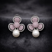 Boucles d'oreilles tendance multicolores en acier inoxydable avec breloque cœur, bijoux mignons et à la mode pour filles, cadeau de fête et anniversaire
