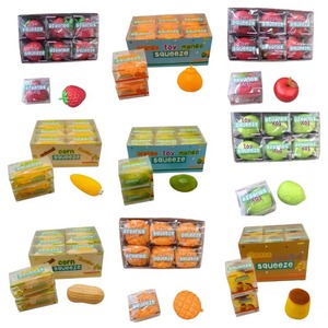 Jouet anti-stress à presser en forme de cacahuète croustillante, mangue, maïs, fruits, jouet à presser en forme de bloc - Product Image 1