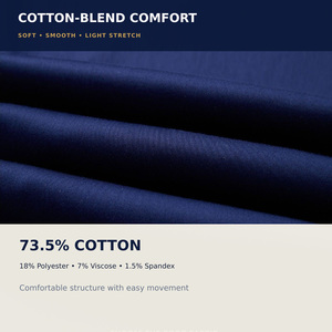 <span class=keywords><strong>Pantaloni</strong></span> Casual da Uomo di Alta Qualità, Elasticizzati, Vestibilità Dritta, Chino, Formali da Lavoro, in Cotone, Slim Fit - Product Image 4