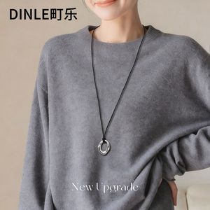 สร้อยคอ Dinle Sweater Chain สีเงิน จี้รูปทรงไม่สม่ำเสมอ วัสดุโลหะผสมสังกะสี เหมาะสำหรับใส่ลำลอง - Product Image 2