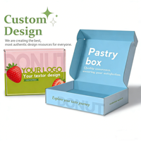 Boîte à pâtisserie personnalisée en carton ondulé avec doublure en mousse, emballage de dessert écologique, design multicolore, boîte à gâteau, boîtes en papier