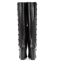 Frauen Großhandel neues Design echtes Leder High Heel keine Spitze italienische lange Winter Oberschenkel hohe Stiefel Schuhe benutzer definierte Logo