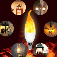 Ampoules LED SMD à effet flamme, 3 modes, flamme vacillante, ampoules pour lustre, lumière chaude, jardin, Halloween