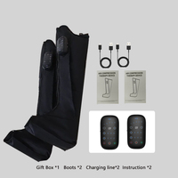 Système de thérapie de récupération Relax portable sans fil électrique Bottes de massage par compression d'air pour les jambes avec chaleur et vibrations