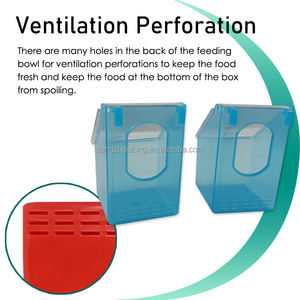 אביזרי אספקה ליונים, עופות ושליו YYB LMB06, מתקן האכלה מפלסטיק עם חור אחד לכלוב - Product Image 4
