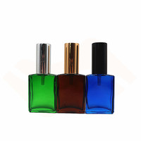 Flacon pulvérisateur de parfum en verre coloré carré de 30 ml, rechargeable, atomiseur de parfum rectangulaire, conteneur cosmétique en verre pour parfum