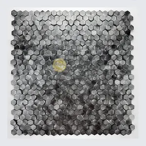 Metal Mosaic Tile 3D Hexagon Backsplash for Kitchen Bathroom Fireplace Vanity